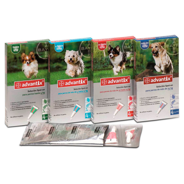 Advantix Bayer 4p 10-25kg import legalizado