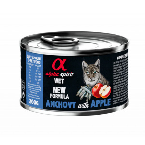 Alpha Lata Gato Boquerón Manzana 6x200gr