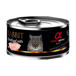 Alpha Lata Gato Esteril. Conejo 18x85gr