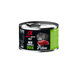 Alpha Lata Gato Pato Manzana Verde 6x200gr