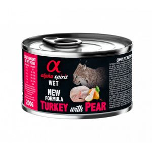 Alpha Lata Gato Pavo Pera 6x200gr