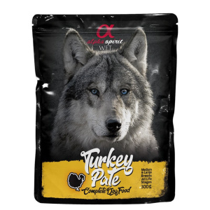 Alpha Spirit perro pouch pate pavo 12x300grs