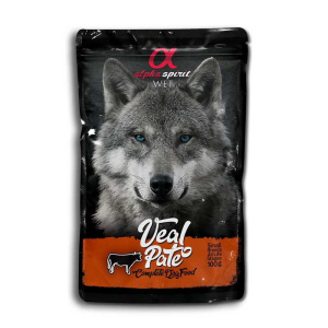 Alpha Spirit perro pouch pate ternera 24x100grs