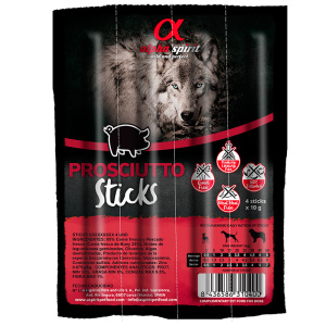 Alpha Spirit Ristra de Barritas de Jamón Perro 4und (caja x16)