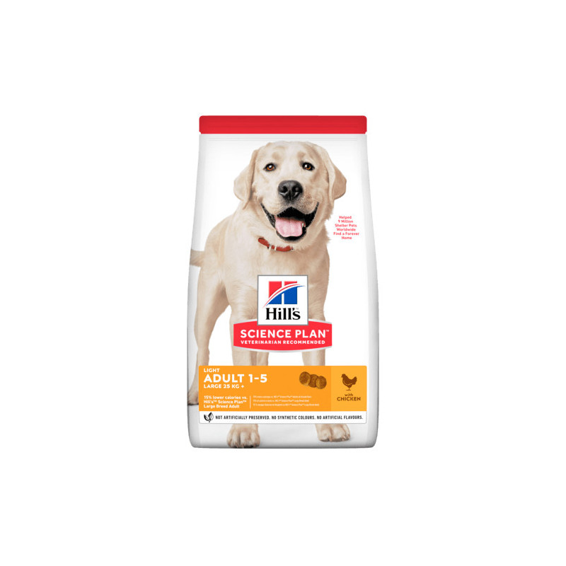 Hills Adulto light raza grande 14 kg