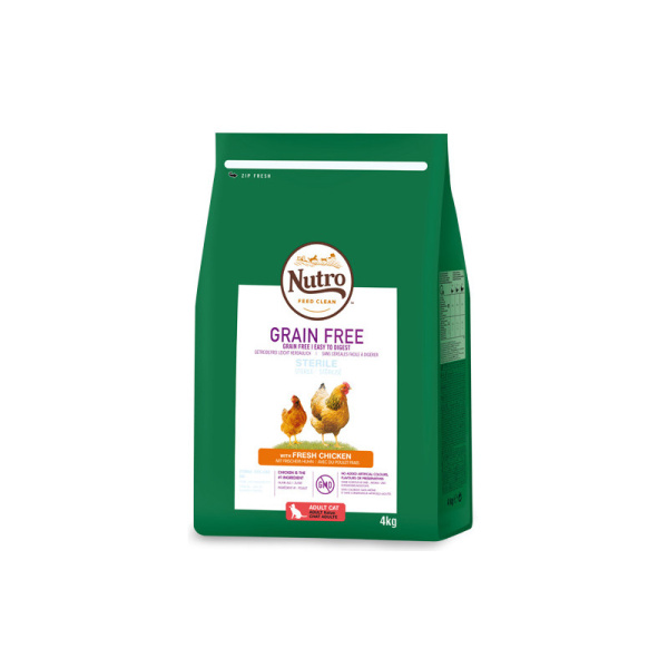Nutro Grain Free gato esterilizado pollo 4kg