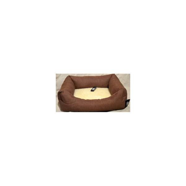 Siesta cama marron cojin borreguito 55cm